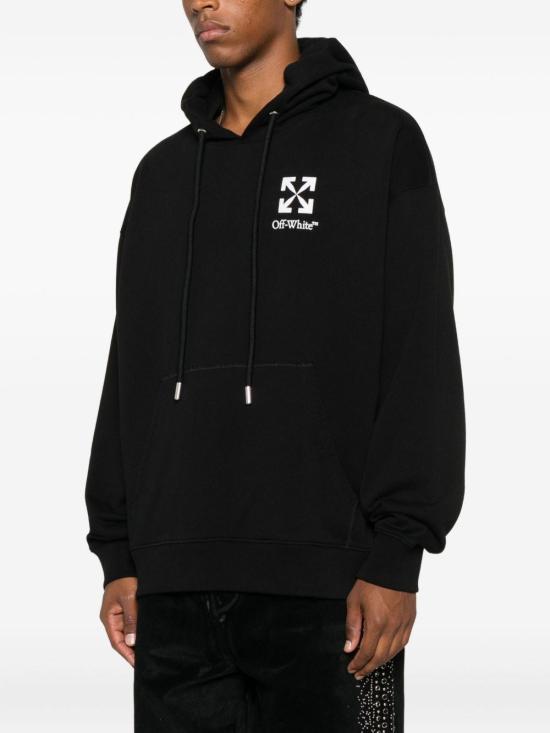 25FW 오프화이트 긴팔 티셔츠 OMBB085F25FLE015 1001 NERO E BIANCO - OFF WHITE