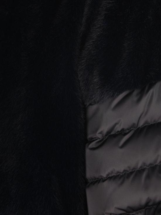 25FW 에르노 새틴 & 레이디 얼터너티브 퍼 케이프 다운 자켓 PI002132D12170Z 9300 BLACK - HERNO