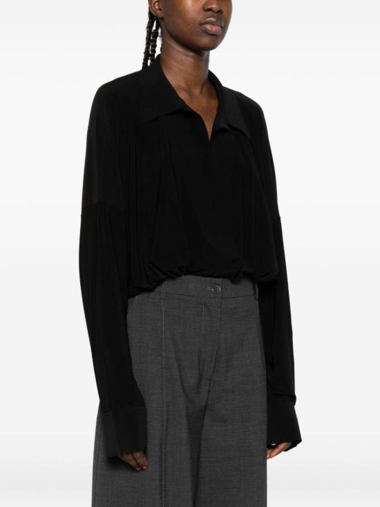 25FW 노마카말리 바디수트 티셔츠 KK321BPL183001 BLACK - NORMA KAMALI