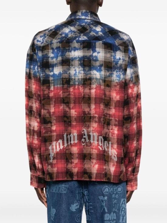 25FW 팜앤젤스 셔츠 PMGE043F25FAB001 4525 BLU E ROSSO - PALM ANGELS