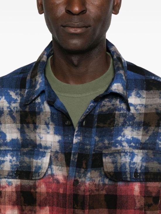 25FW 팜앤젤스 셔츠 PMGE043F25FAB001 4525 BLU E ROSSO - PALM ANGELS