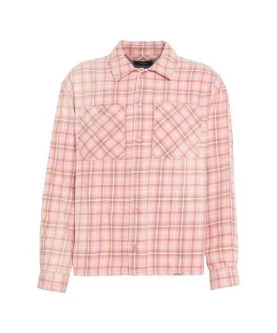 25FW 리프레젠트 긴팔 셔츠 100106 CHECK QUARTZ ROSA
