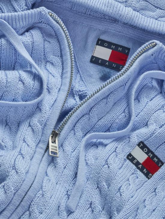  토미진 후드 티셔츠 DW0DW19334 C3Q AZZURRO CLEAR BLUE - TOMMY JEANS