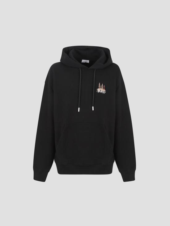 25FW 오프화이트 긴팔 티셔츠 OMBB085F25FLE002 1001 BLACK