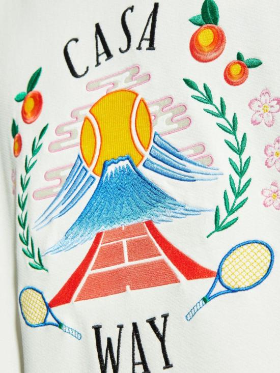 25FW 카사블랑카 긴팔 티셔츠 MPF25JTP293 03 WHITE - CASABLANCA