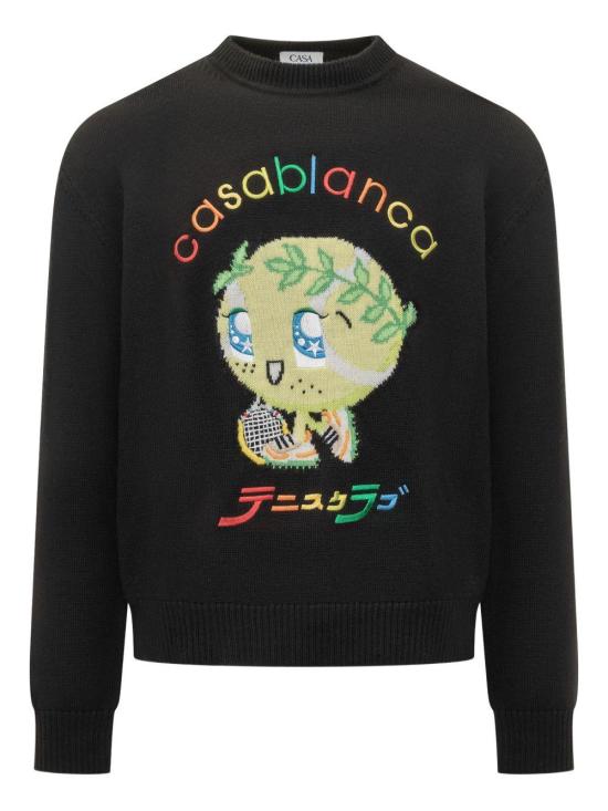 25FW 카사블랑카 스웨터 MAW25KW1099 01 BLACK