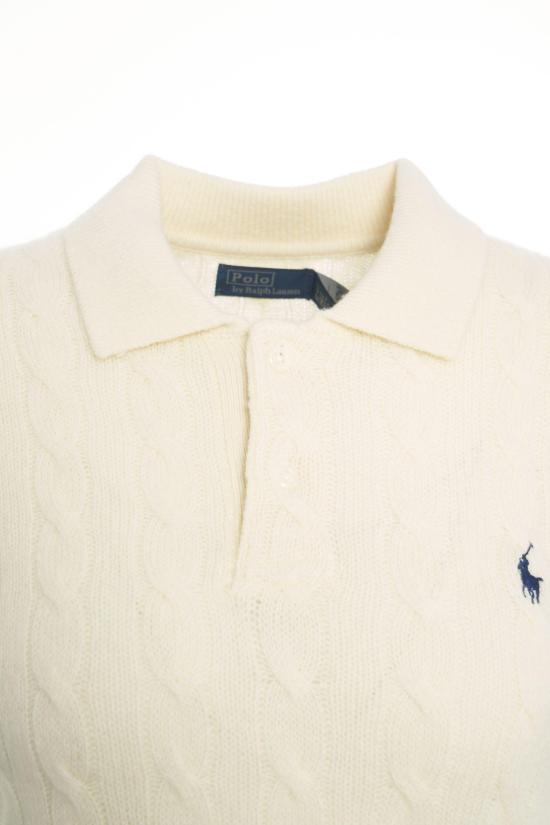 25FW 폴로 랄프로렌 케이블 폴로 니트 211 972132 001 CREAM BIANCO - POLO RALPH LAUREN