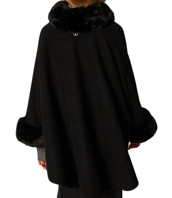 25FW 트윈셋 케이프 252TO5130 00006 BLACK - TWINSET