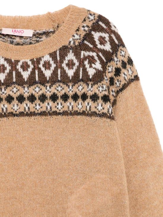 25FW [키즈] 리우조 캐시미어 니트 GF5171 MA11R P9030 BEIGE - LIU JO