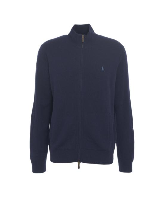 25FW 폴로 랄프로렌 로고 자수 지퍼 가디건 710 974149 001 BLU