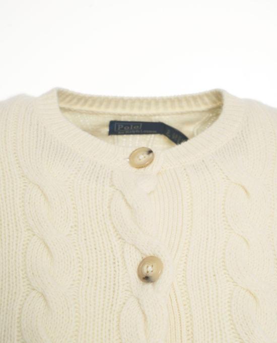 25FW 폴로 랄프로렌 로고 자수 크루넥 가디건 211 972104 002 CREAM BIANCO - POLO RALPH LAUREN
