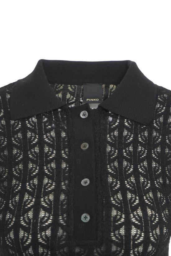 25FW 핑코 폴로 티셔츠 105977 A2YI Z99 NERO - PINKO