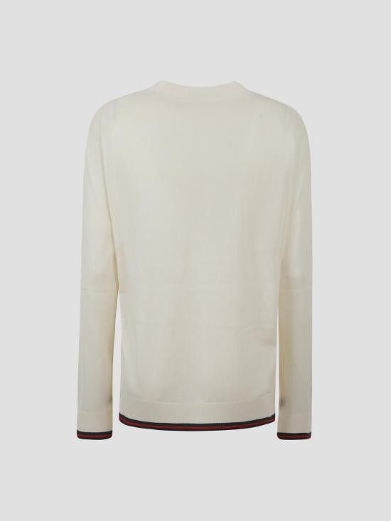 25FW 구찌 엑스트라 파인 캐시미어 실크 가디건 818588XKENL 9066 WHITE - GUCCI