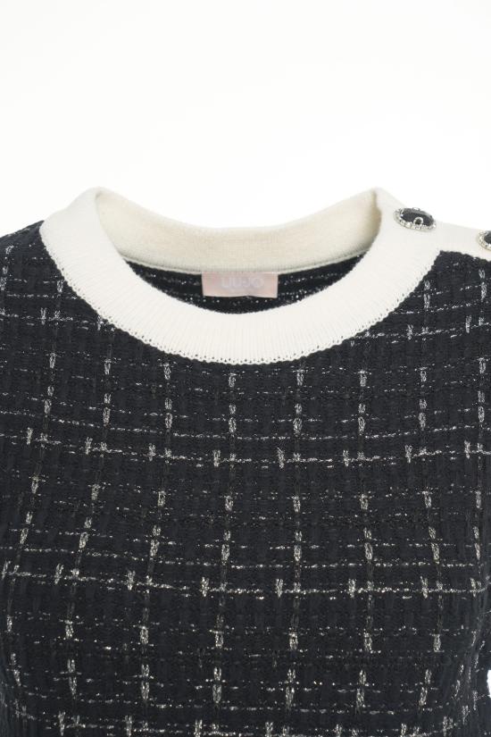 25FW 리우조 숏 원피스 MF5057MA25R P9017 BLACK METAL NERO - LIU JO