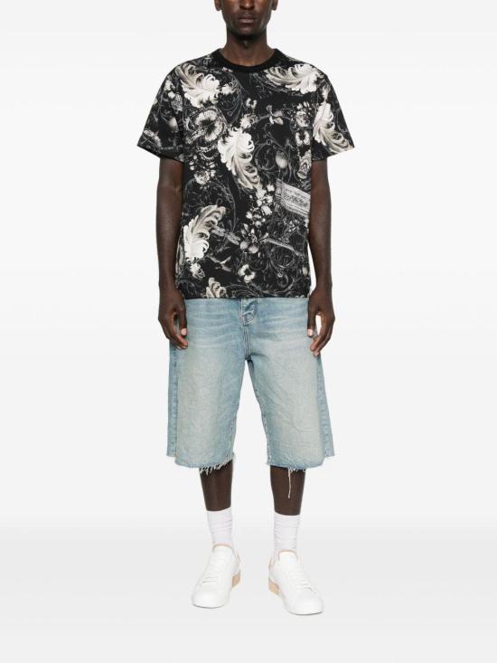 25FW 베르사체 폴로 티셔츠 79GAH6R0 JS516 U23 BLACK - VERSACE