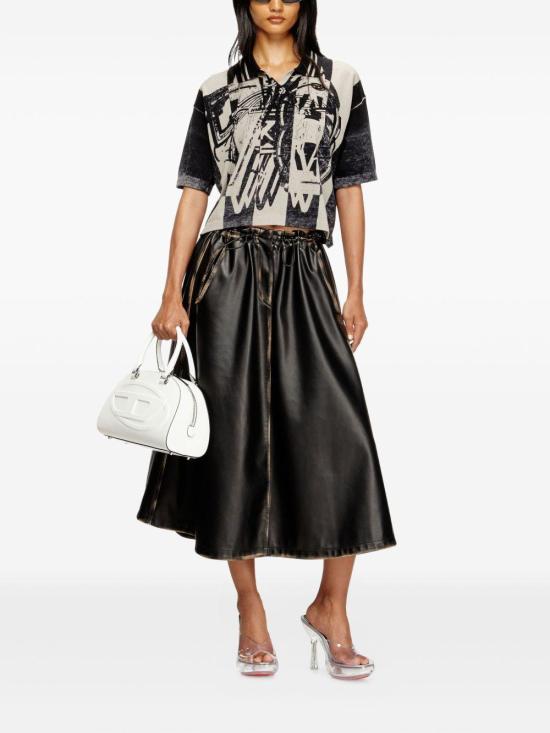 25FW 디젤 미디 스커트 A18387 0LHBE 9XX BLACK - DIESEL