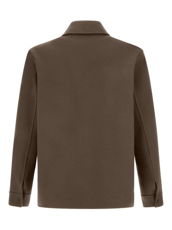 25FW 에르노 더블 페이스 퓨어 울 리조트 셔츠 자켓 GI00091UR33449 2700 GREY - HERNO