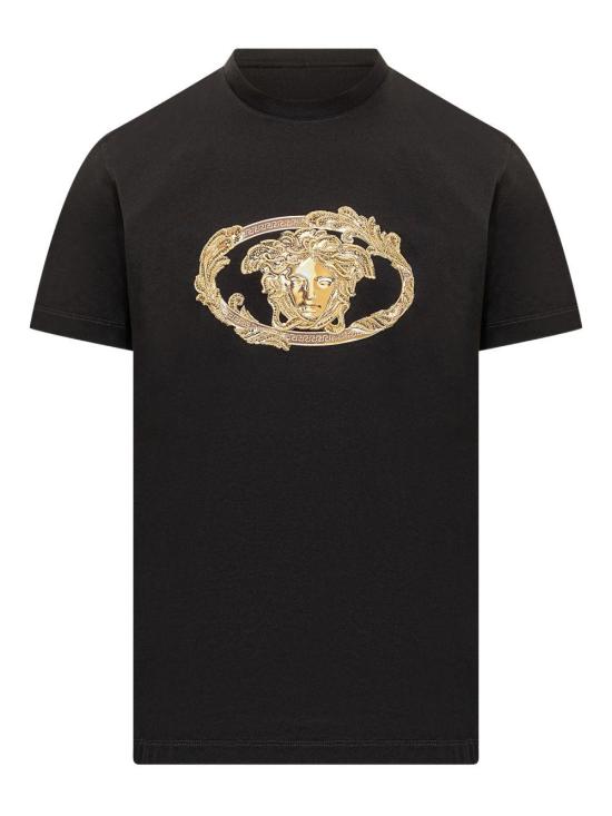 25FW 베르사체 폴로 티셔츠 10139441A15920 1B000 BLACK