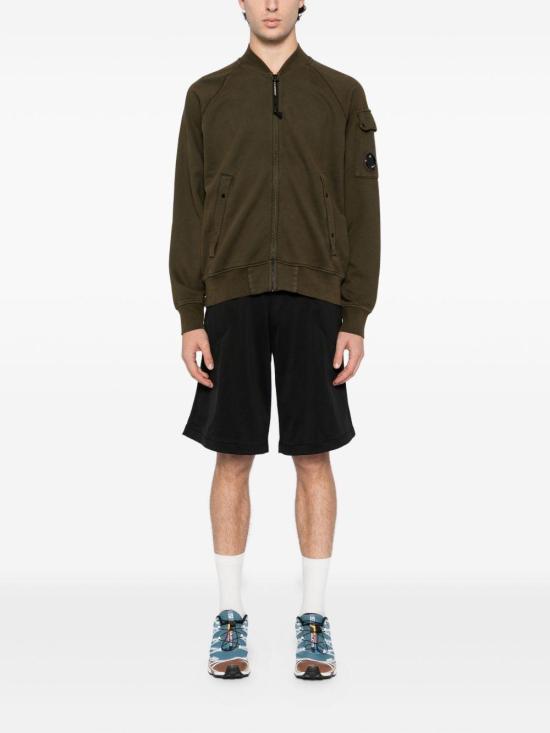 25FW 씨피 컴퍼니 다이애그널 플리스 봄버 풀집 자켓 19CMSS205A006372G 683 GREEN - C.P. COMPANY