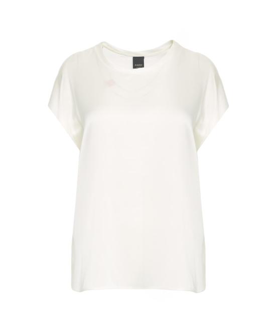 25FW 핑코 반팔 티셔츠 100100 A3A8 Z09 BIANCO