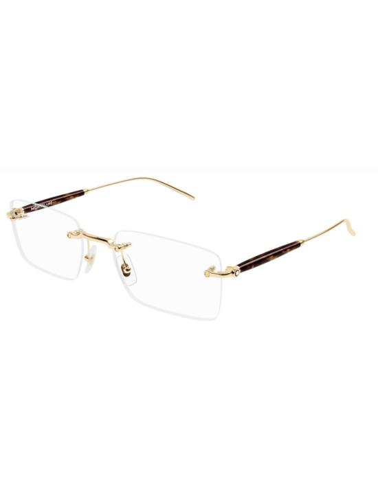 25FW 몽블랑 안경 MB0411O 002 GOLD GOLD TRANSPARENT METALLIC - MONTBLANC