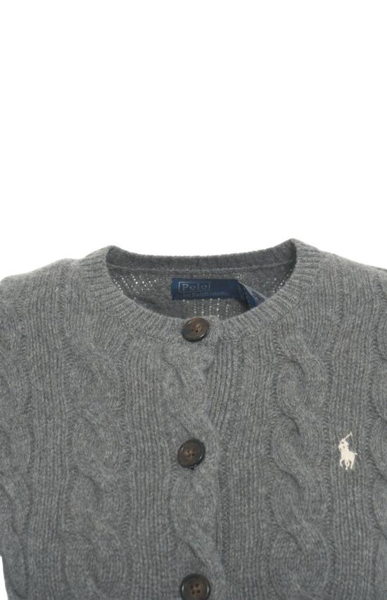 25FW 폴로 랄프로렌 로고 자수 크루넥 가디건 211 972104 005 GREY GRIGIO - POLO RALPH LAUREN