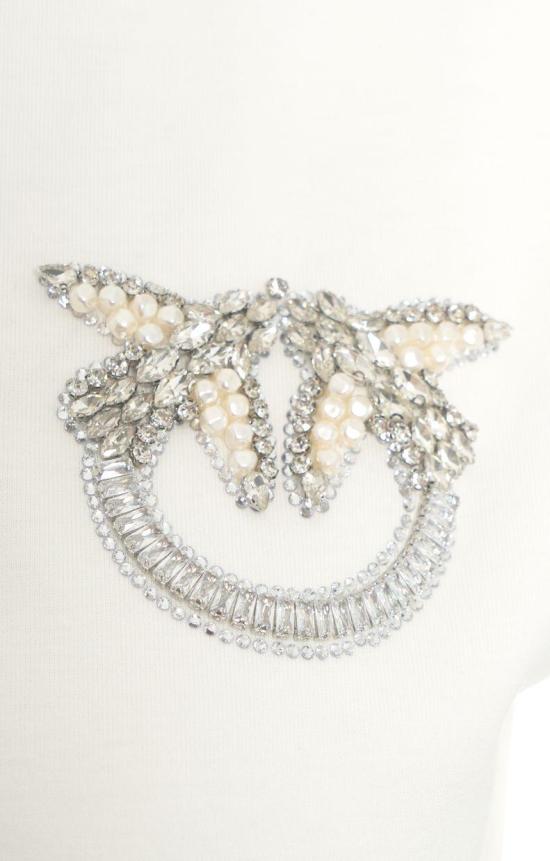 25FW 핑코 반팔 티셔츠 103320 A2RN Z05 BIANCO - PINKO