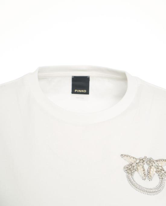 25FW 핑코 반팔 티셔츠 103320 A2RN Z05 BIANCO - PINKO