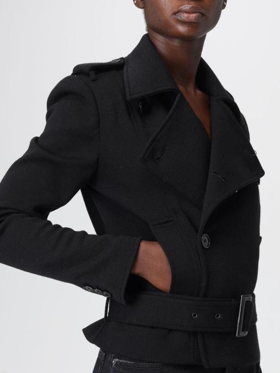 25FW 생로랑 코트 843869Y288V1000 BLACK DOM - SAINT LAURENT