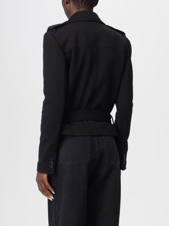 25FW 생로랑 코트 843869Y288V1000 BLACK DOM - SAINT LAURENT