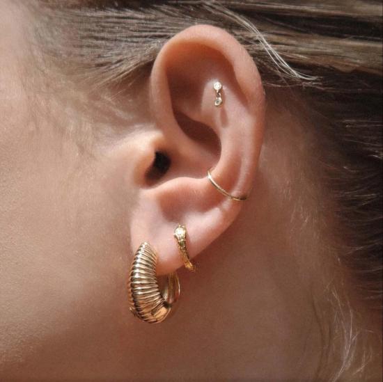  롤라 이어링 머피 후프스 골드