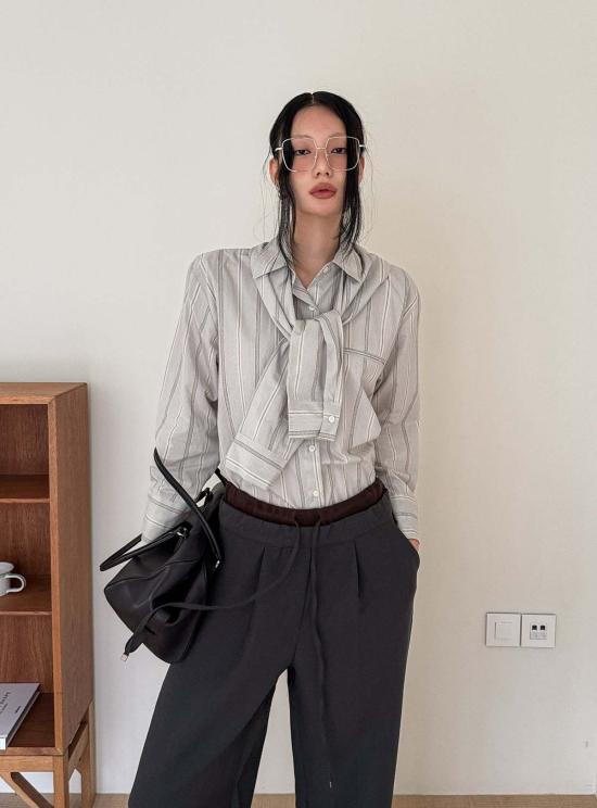  더 엔케이씨 스토어 블라우스 Nkc 스토어 홀리 엑스트라 슬리브 버튼업 셔츠 - The NKC Store