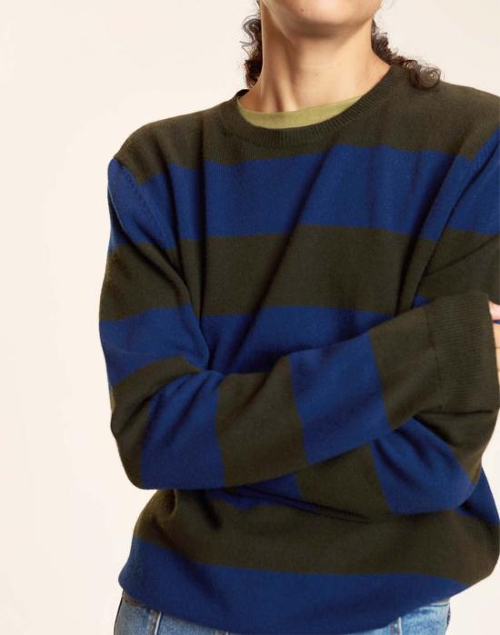  신시아 로리 스웨터 신시아 로울리 럭키 스트라이프 캐시미어  그린비 - CYNTHIA ROWLEY