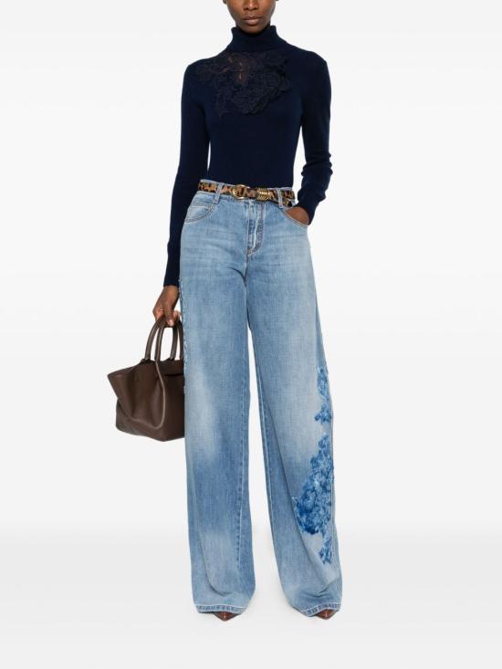 25FW 에르마노 설비노 터틀넥 D475M747AP PYU93923 Blue - ERMANNO SCERVINO