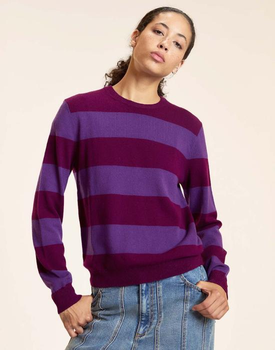 신시아 로리 스웨터 신시아 로울리 럭키 스트라이프 캐시미어  Pplbgd - CYNTHIA ROWLEY