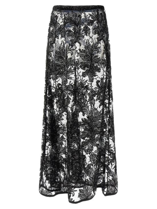 25FW 르 트윈스 숏 스커트 MARIACRISTINALACEBLACK Black