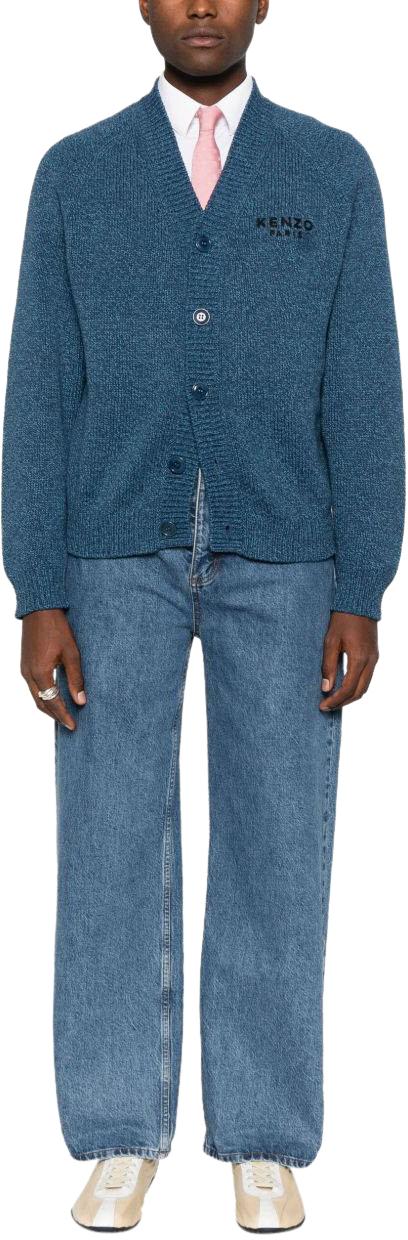 25FW 겐조 가디건 FF65CA7633LA67 BLUE DOM - KENZO