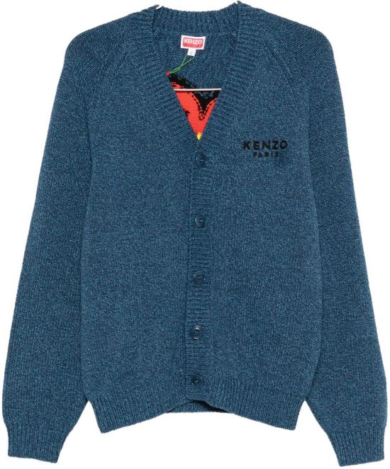 25FW 겐조 가디건 FF65CA7633LA67 BLUE DOM