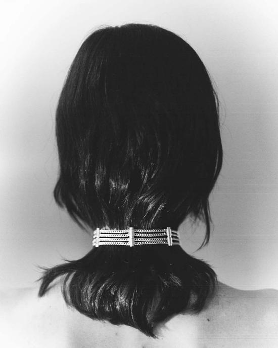  오픈 아카이브 목걸이/팬던트 실버 네 핀 초커 목걸이 - OPEN ARCHIVE