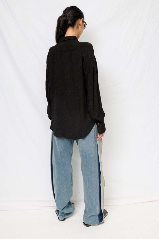  Adyela 셔츠 아디엘라 블랙 플로럴 아크 셔츠 - OTHER BRANDS