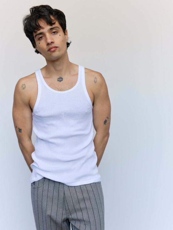  세컨드 레이어 민소매 티셔츠 2층/레이어 와이프 플리저 슬 탱크