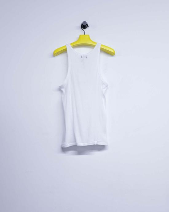  세컨드 레이어 민소매 티셔츠 2층/레이어 와이프 플리저 슬 탱크 - SECOND/LAYER