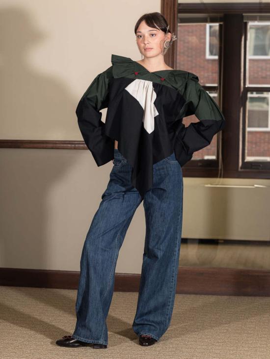  Olga Basha 데님 팬츠 올가 바샤 에스펜 진 진 미드 블루