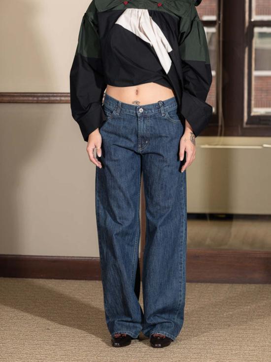  Olga Basha 데님 팬츠 올가 바샤 에스펜 진 진 미드 블루 - OTHER BRANDS