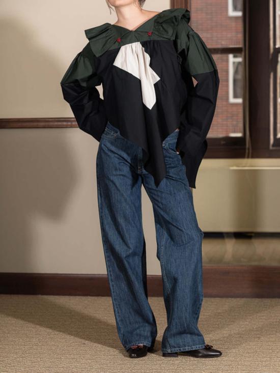  Olga Basha 데님 팬츠 올가 바샤 에스펜 진 진 미드 블루 - OTHER BRANDS