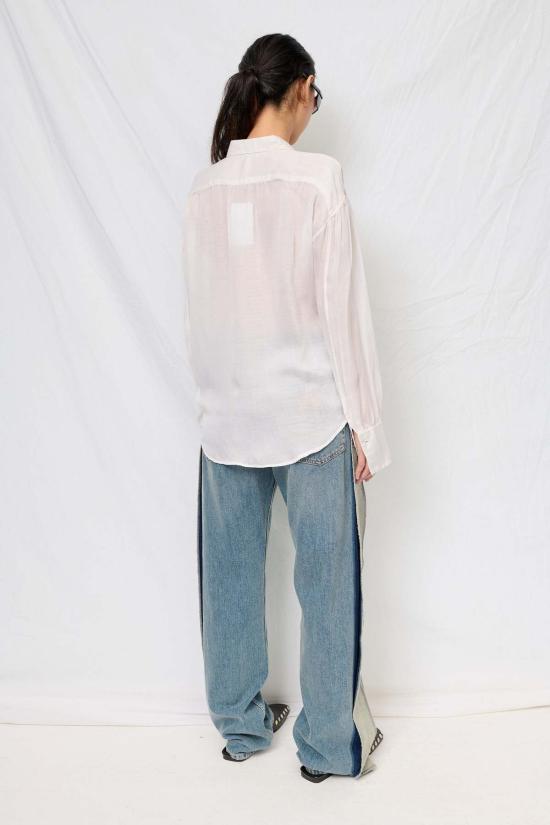  Adyela 블라우스 아디엘라 화이트 실크 아크 셔츠 - OTHER BRANDS