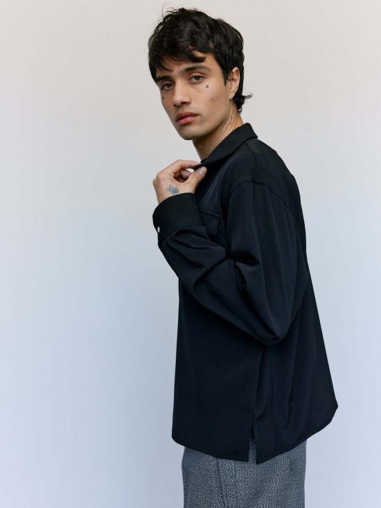  세컨드 레이어 집업 니트 세컨드/레이어 크로스비 스트리트 지퍼 셔츠 - SECOND/LAYER