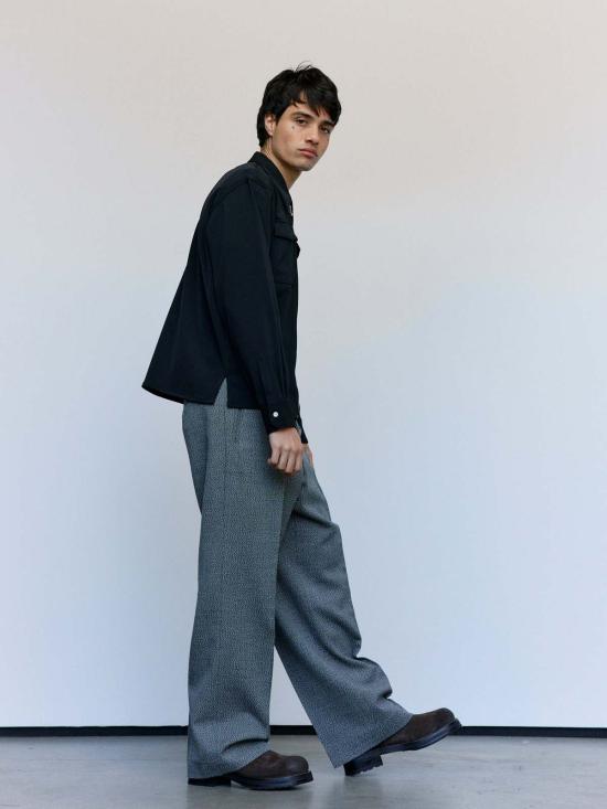  세컨드 레이어 집업 니트 세컨드/레이어 크로스비 스트리트 지퍼 셔츠 - SECOND/LAYER