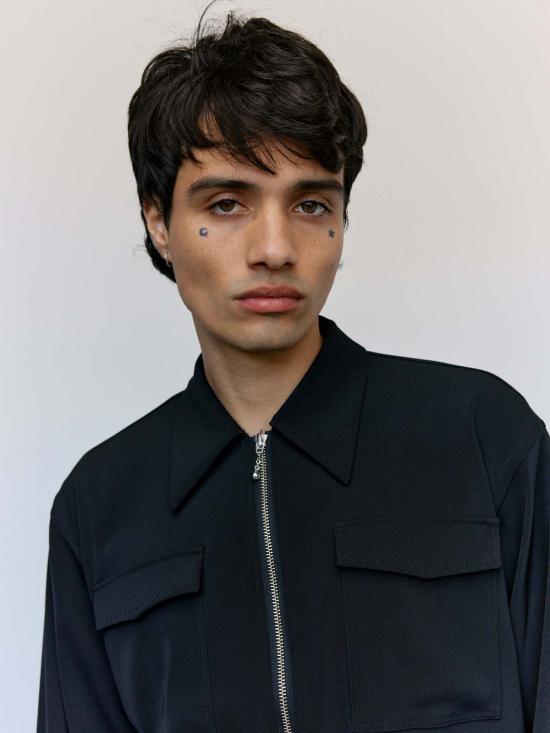  세컨드 레이어 집업 니트 세컨드/레이어 크로스비 스트리트 지퍼 셔츠