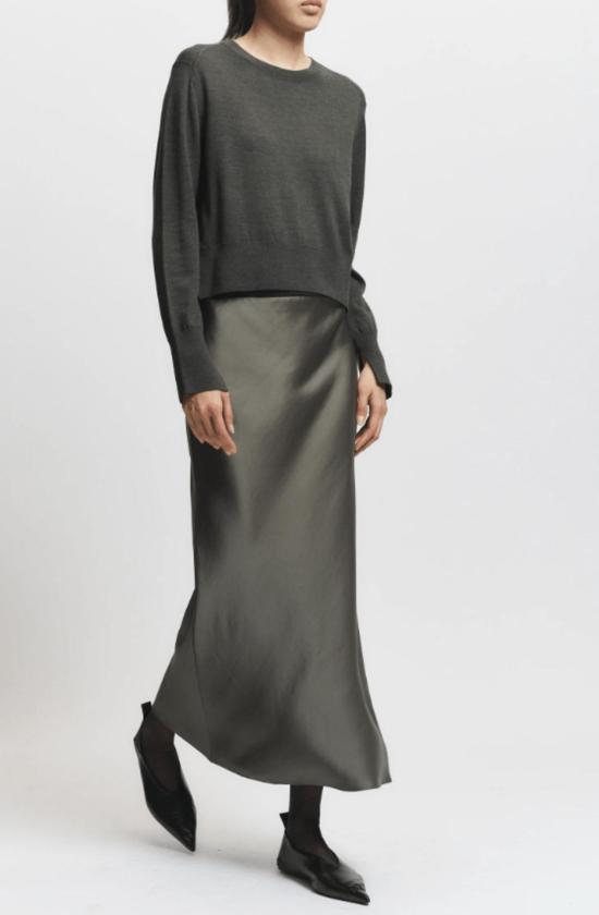  세인트 아트 롱 스커트 Saint Art Talia Charmeuse 맥시 스커트
